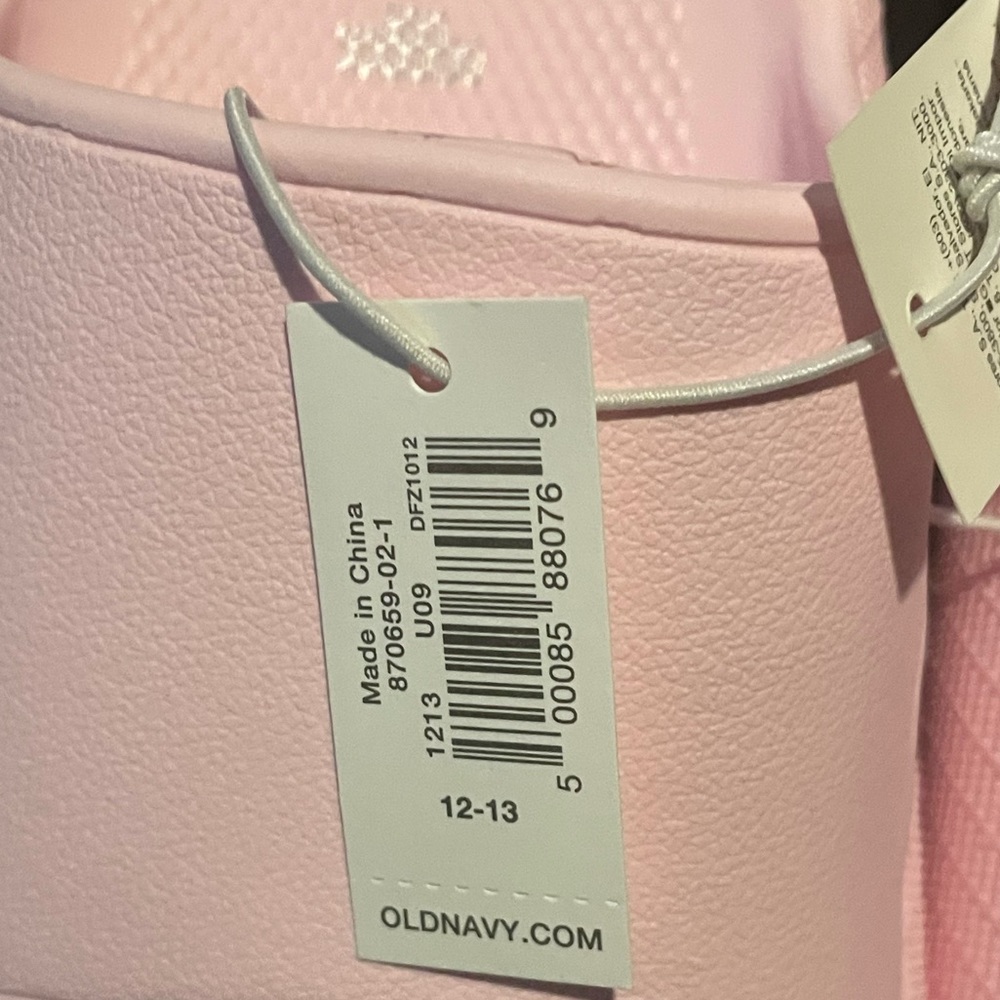 🆕 Old Navy Kids Gender-Neutral Slide Sandals Pink Size 12/13 Y - Picture 8 of 9